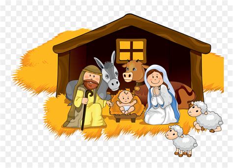 Animated Scene,clip Art - Cartoon Nativity Scene Png, Transparent Png - vhv