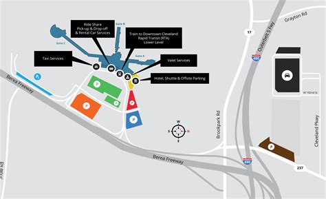 Cleveland Airport Parking Map | Airport Parking Guides