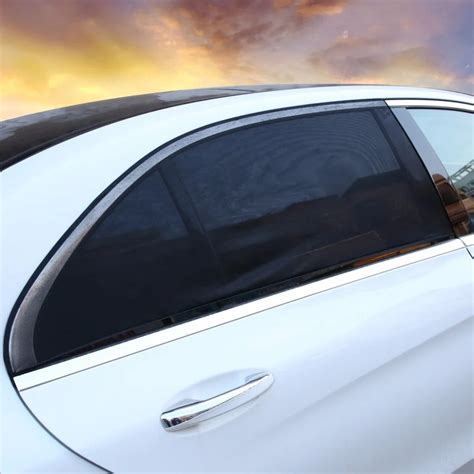 Car Window Cover Sunshade 2pcs Durable Curtain Mosquito & UV & Dust ...