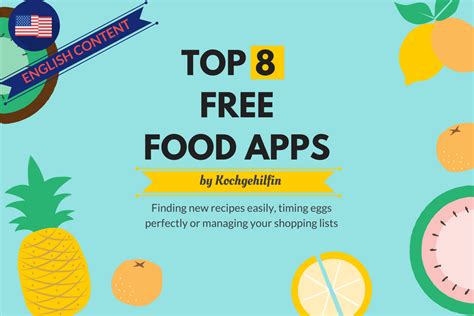 Top 8 free food apps for Android and iOS with Infographic