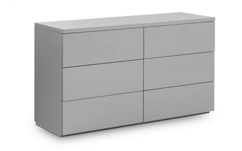 Monaco 6 Drawer Grey High Gloss Chest | Chest of Drawers at Elephant ...