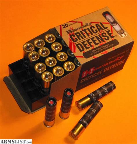 ARMSLIST - For Sale: Self Defense Ammo Hornady Critical Defense 410 ...