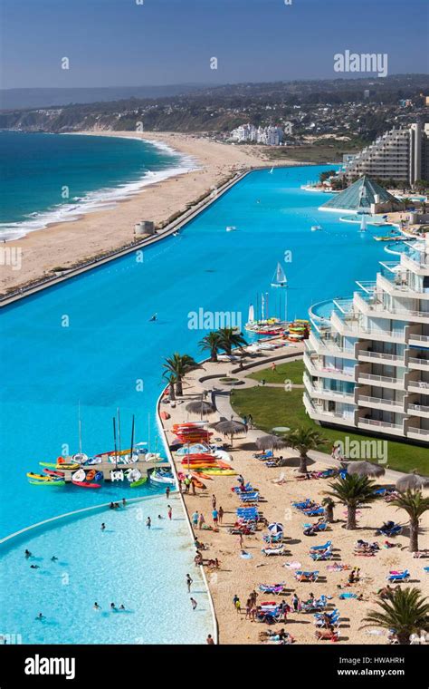 Chile, Algarrobo, San Alfonso del Mar, World's largest man-made pool ...