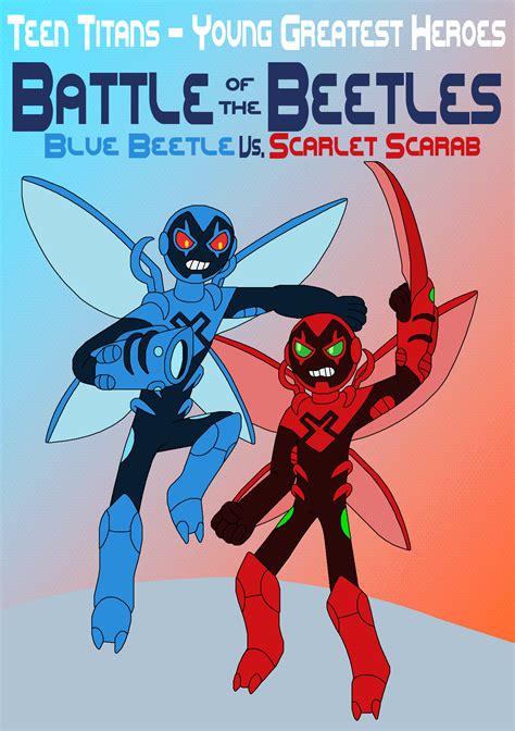 Blue Beetle vs. Scarlet Scarab by MCsaurus on DeviantArt