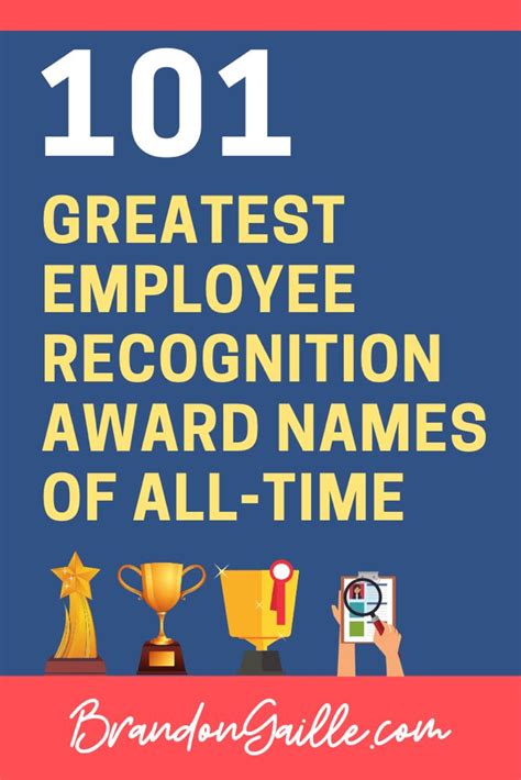 101 Creative Employee Recognition Award Names | Employee recognition ...