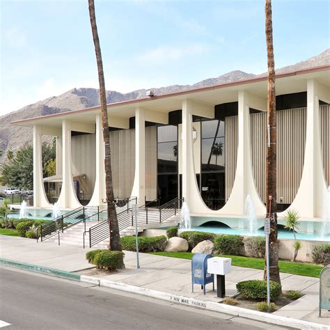 Tapered colonnade fronts Coachella Valley Savings and Loan bank ...