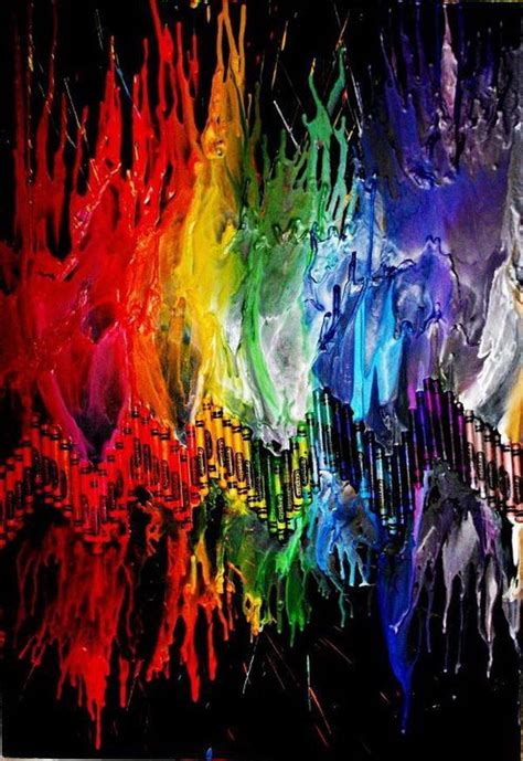 30+ Cool Melted Crayon Art Ideas - Hative