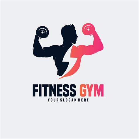 Gym Logo Design Vector Hd Images Gym Logo With Color Bodybuilder | The ...