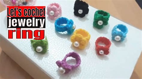 Crochet Jewelry Ring - Tutorial - YouTube