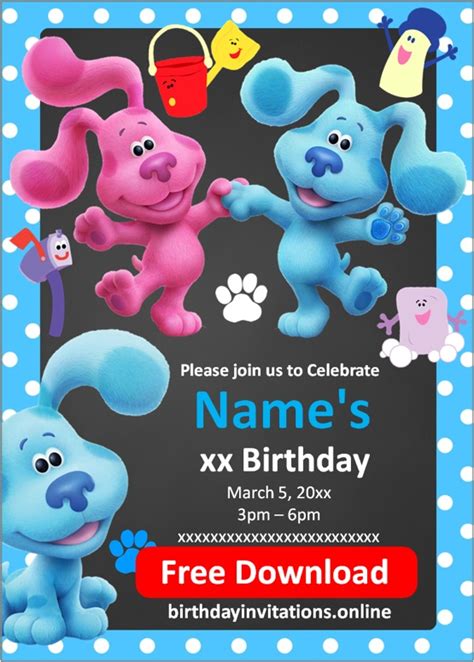 Blue's Clues Invitations Birthday Invitations