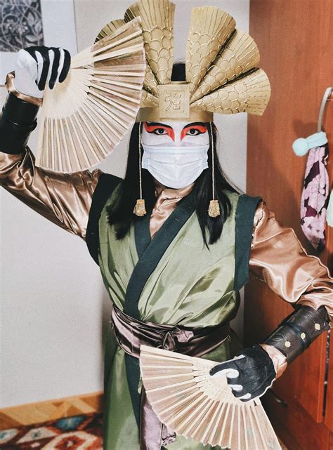 My friends Avatar Kyoshi Costume : r/pics