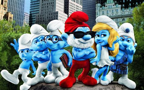 The Smurfs Characters Papa Smurf Smurfette Clumsy Smurf Brainy Smurf ...