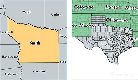 Map Of Smith County Texas | Cities And Towns Map