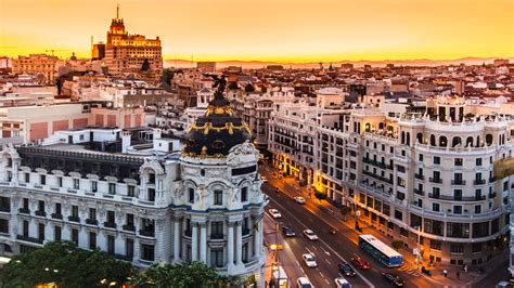 city, Cityscape, Sunset, Road, Car, Architecture, Madrid, Spain, Europe ...