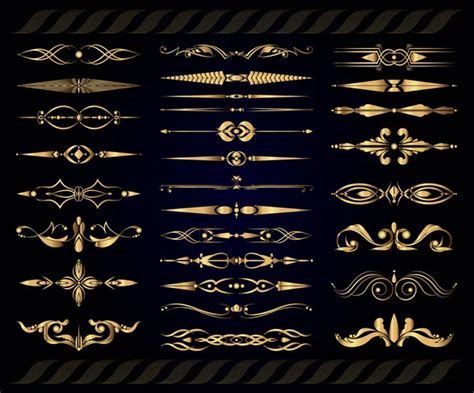 100,000 Gold dividers Vector Images | Depositphotos