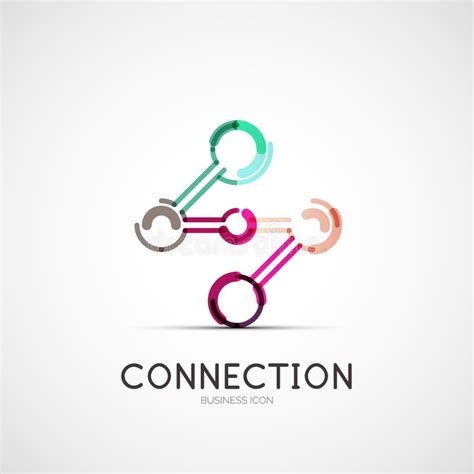 Connection Icon Company Logo, Business Concept Stock Vector - Image ...