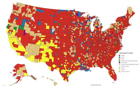 Name Origin of United States Counties - Vivid Maps