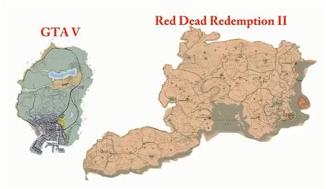 Gta 5 Map Compared To Red Dead Redemption