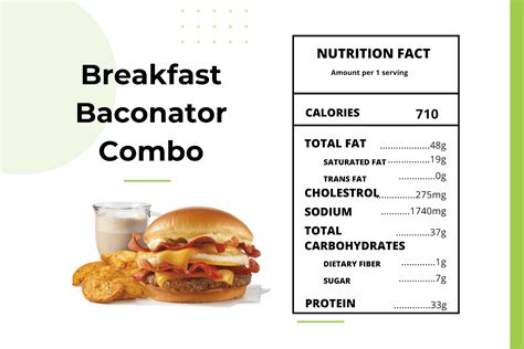 Breakfast Baconator Combo Calories, Price & Nutrition at Wendy's