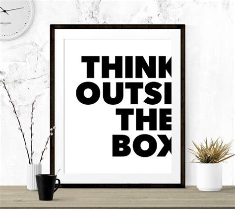 Think Outside the Box Print Think Outside by TypographyPrintables ...