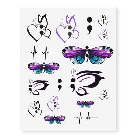 Suicide Awareness Temporary Tattoo Sheet | Zazzle