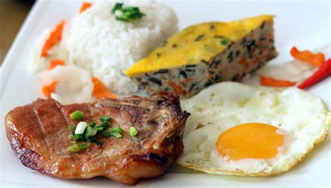 Broken Rice with Grilled Pork Chop and Meatloaf - Com Tam Suon Cha ...