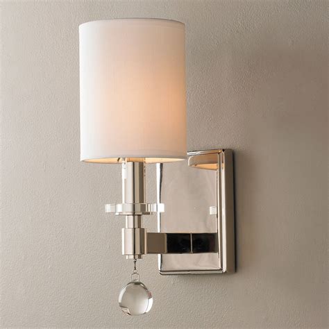 Modern Crystal Glass Drop Sconce polished_nickel | Modern sconces ...