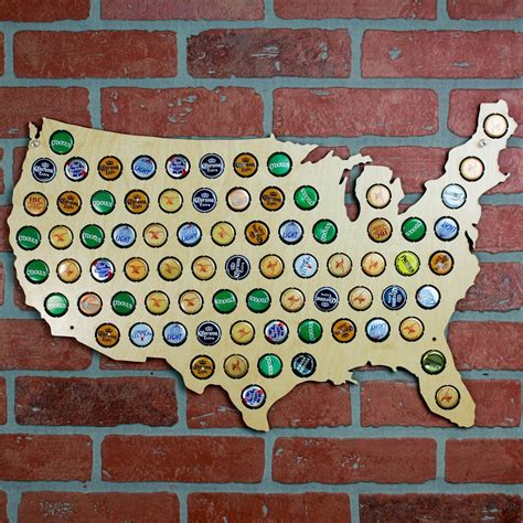 USA Beer Cap Map - Torched Products