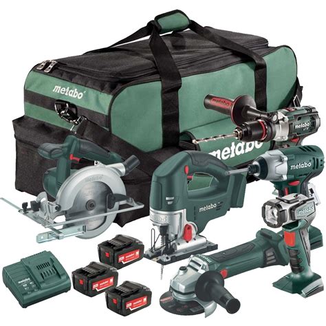 Metabo LTX Cordless Power Tool Kit (6 Piece with 3 x 4.0Ah Batteries)