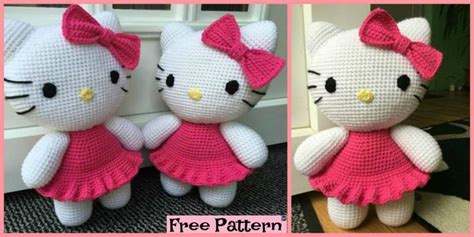 Adorabile uncinetto Hello Kitty - modello gratuito - Crochet animals ...