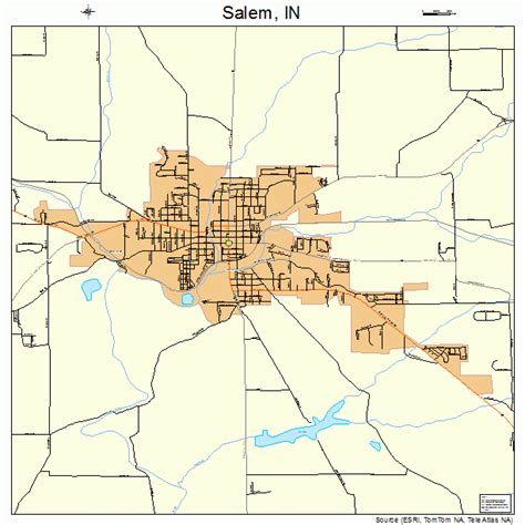 Salem Indiana Street Map 1867464