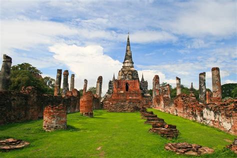 Ancient Palace Of Ayutthaya Stock Image - Image of ayutthaya, blue ...