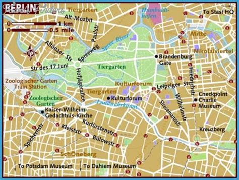 Berlin Map Tourist Attractions - TravelsFinders.Com