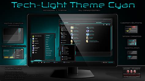 Tech-Light windows 7 theme Pack