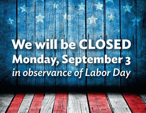 We Are Closed For Labor Day Printable Sign