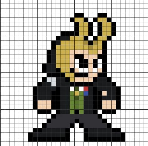 Vote for Loki!! | Pixel art, Pixel art grid, Pixel drawing