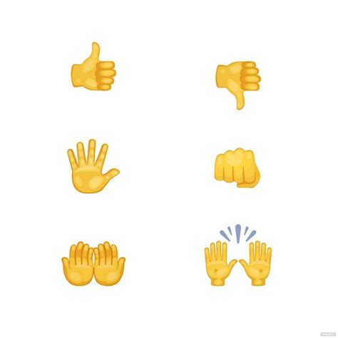 Whatsapp Hand Emoji Vector in Illustrator, SVG, JPG, EPS, PNG ...