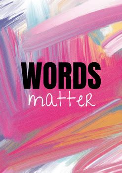 Words Matter Poster by Grace Cairy | TPT