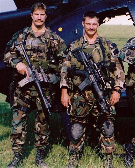 2 Delta Force Operators with badass awesome staches, probably 1990s ...