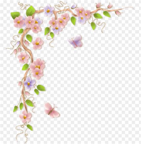 Flower Vine Border Clip Art PNG Transparent With Clear Background ID ...