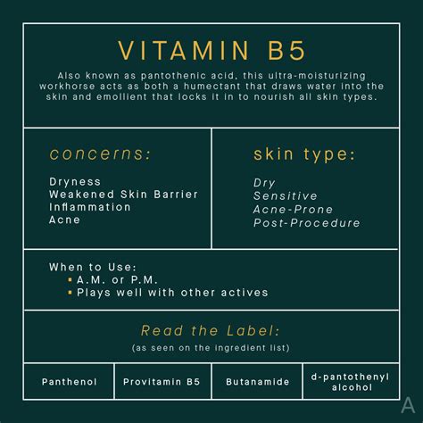 Read The Label: What You Need To Know About Vitamin B5 In Skincare ...