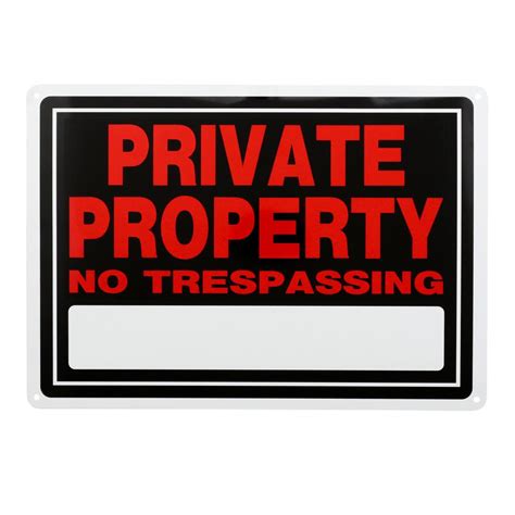 Everbilt 10 in. x 14 in. Aluminum Private Property Sign-31074 - The ...