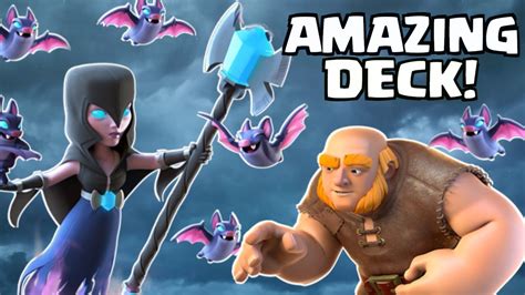 AMAZING NIGHT WITCH DECK! | Giant Night Witch Deck Guide | Clash Royale ...