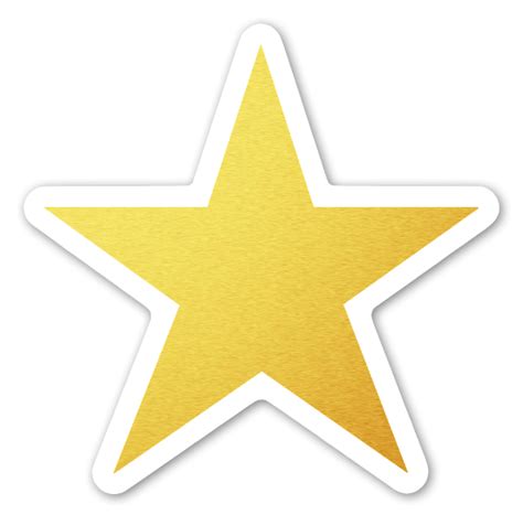 Die cut Gold Star – @ StickerApp Shop