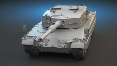 Low-poly battle tank leopard 2a4 3D model - TurboSquid 1586309