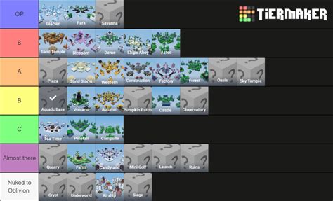 Roblox Bedwars Maps 10/24/2021 Tier List (Community Rankings) - TierMaker