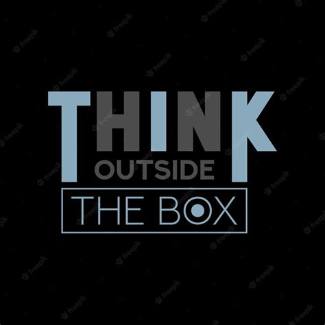 Premium Vector | Think outside the box t shirt typography vector design