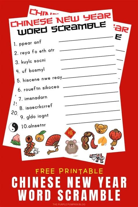 Free Printable Chinese New Year Activities Pack | Word Puzzles & More!