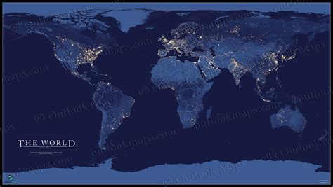 World Map at Night | NASA Satellite View of City Lights