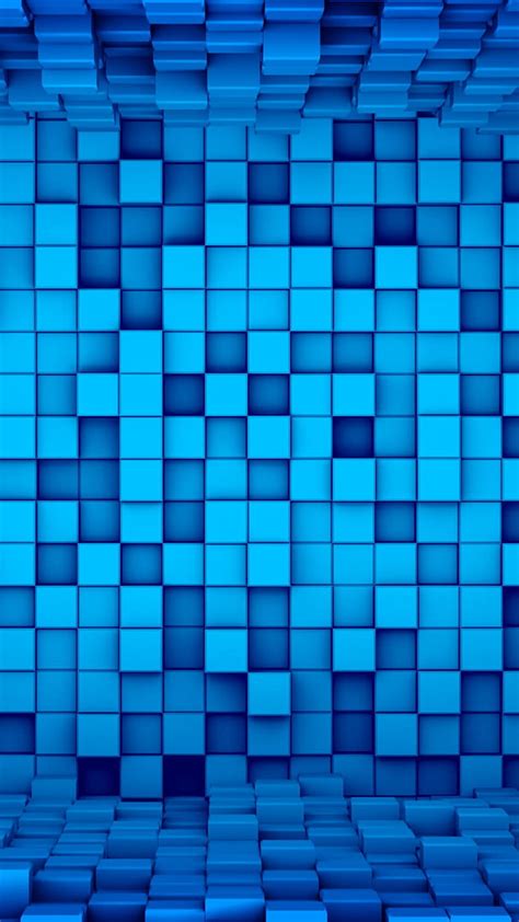 3D Blue Blocks, 3 d, background, HD phone wallpaper | Peakpx